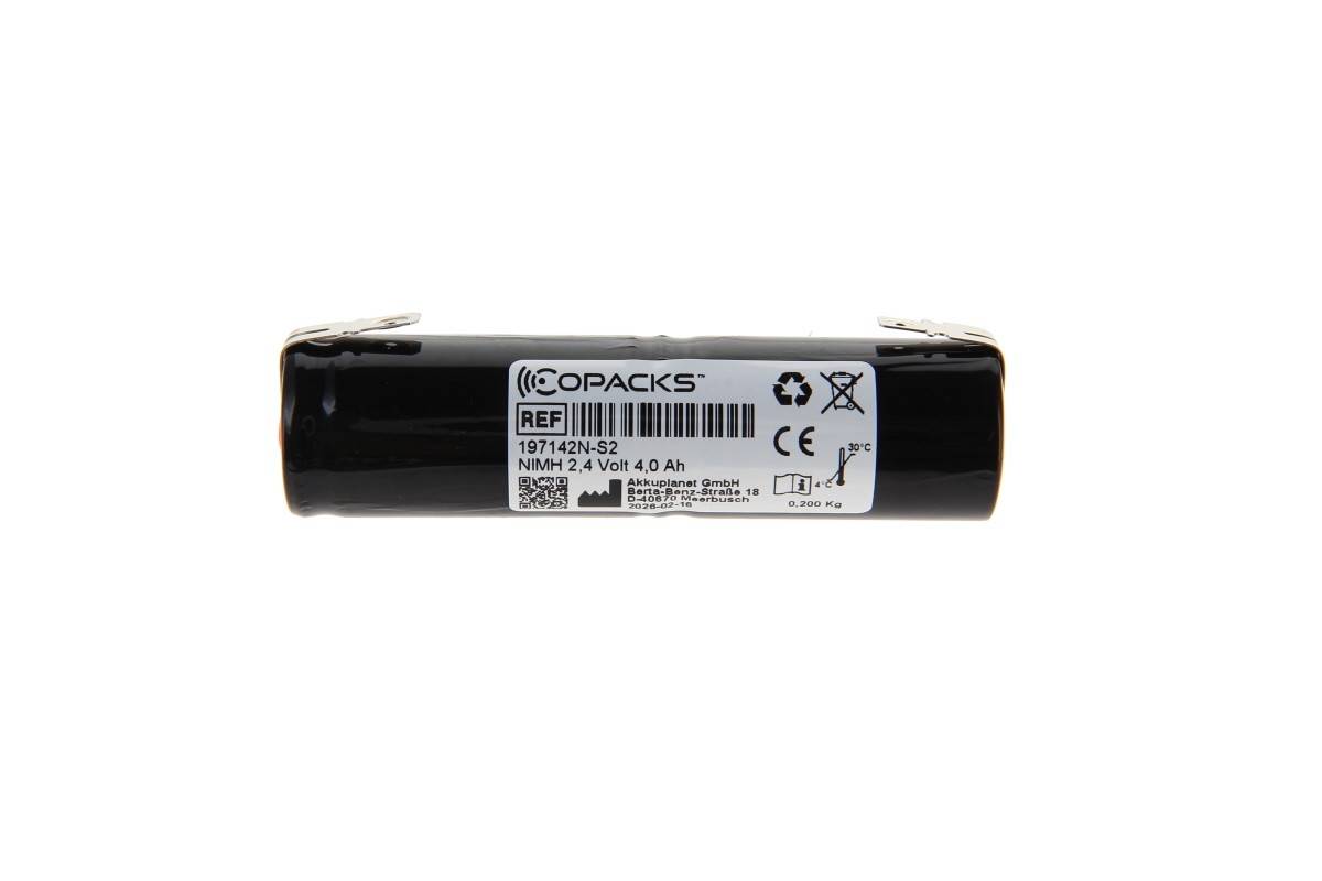 CoPacks NiMH Akku Not- und Sicherheitsbeleuchtung - C-Size - 2,4 V 4000 mAh 100x26 mm (+6,3mm / -4,8mm Faston)-0