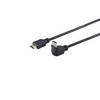 S/CONN HDMI-Kabel HDMI-A-Stecker gewinkelt auf HDMI-A-Stecker 4K 60 Hz vergoldet 3 m Schwarz