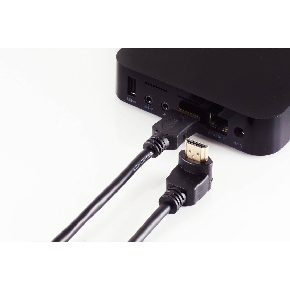 S/CONN HDMI-Kabel HDMI-A-Stecker gewinkelt auf HDMI-A-Stecker 4K 60 Hz vergoldet 3 m Schwarz-1