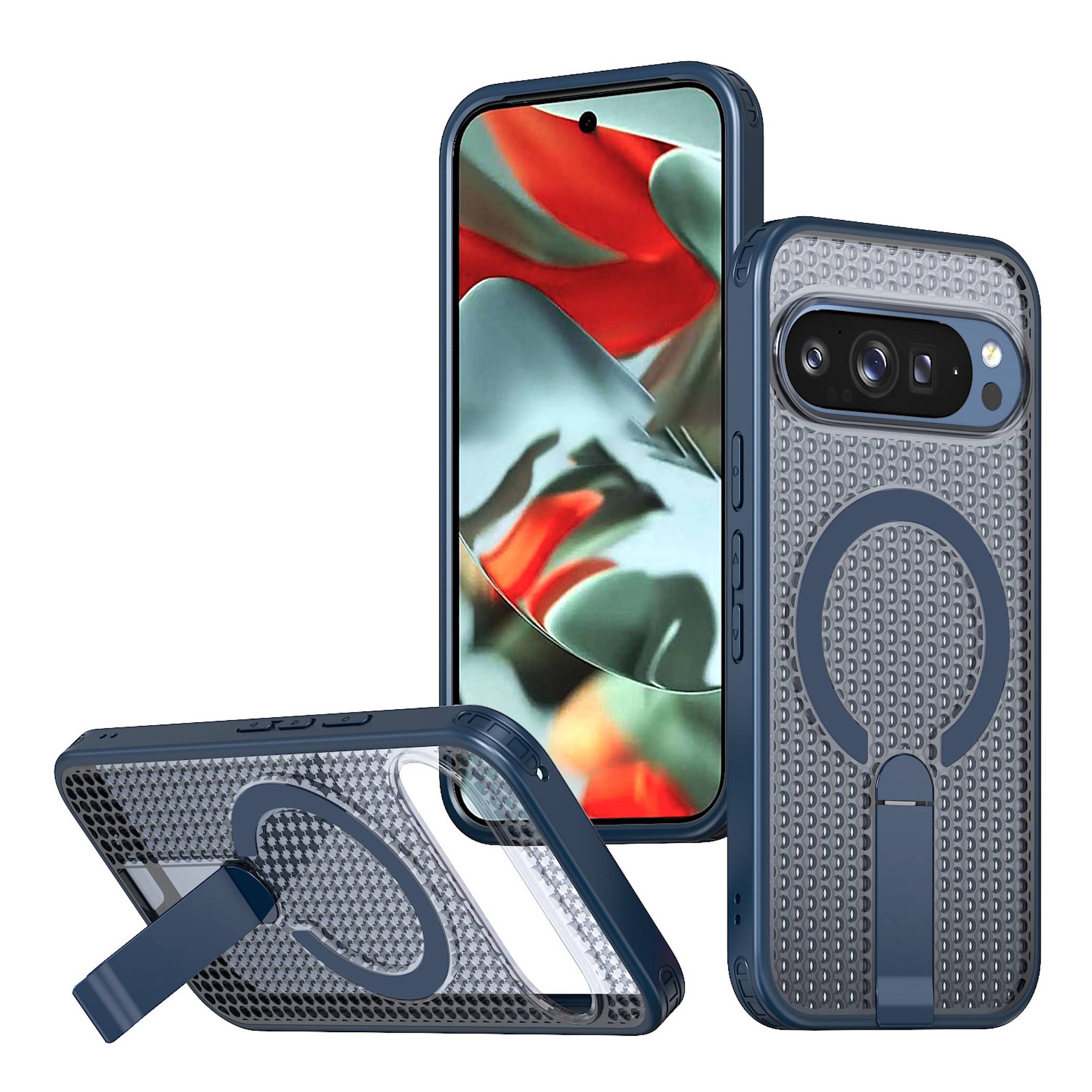 Handyhülle Magnetische Kickstand Silikon für Google Pixel 11 Pro XL TPU / PC-0