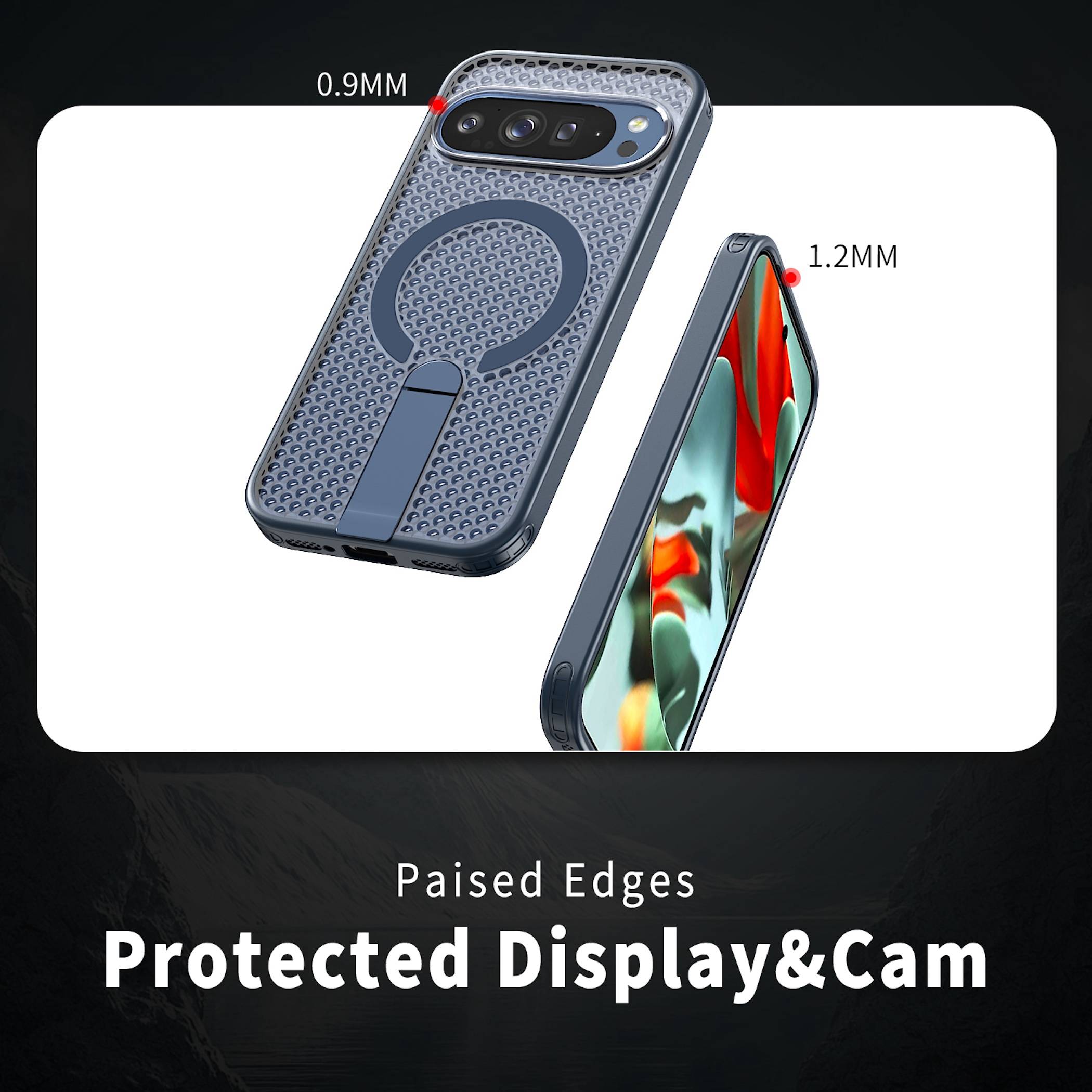 Handyhülle Magnetische Kickstand Silikon für Google Pixel 11 Pro XL TPU / PC-4