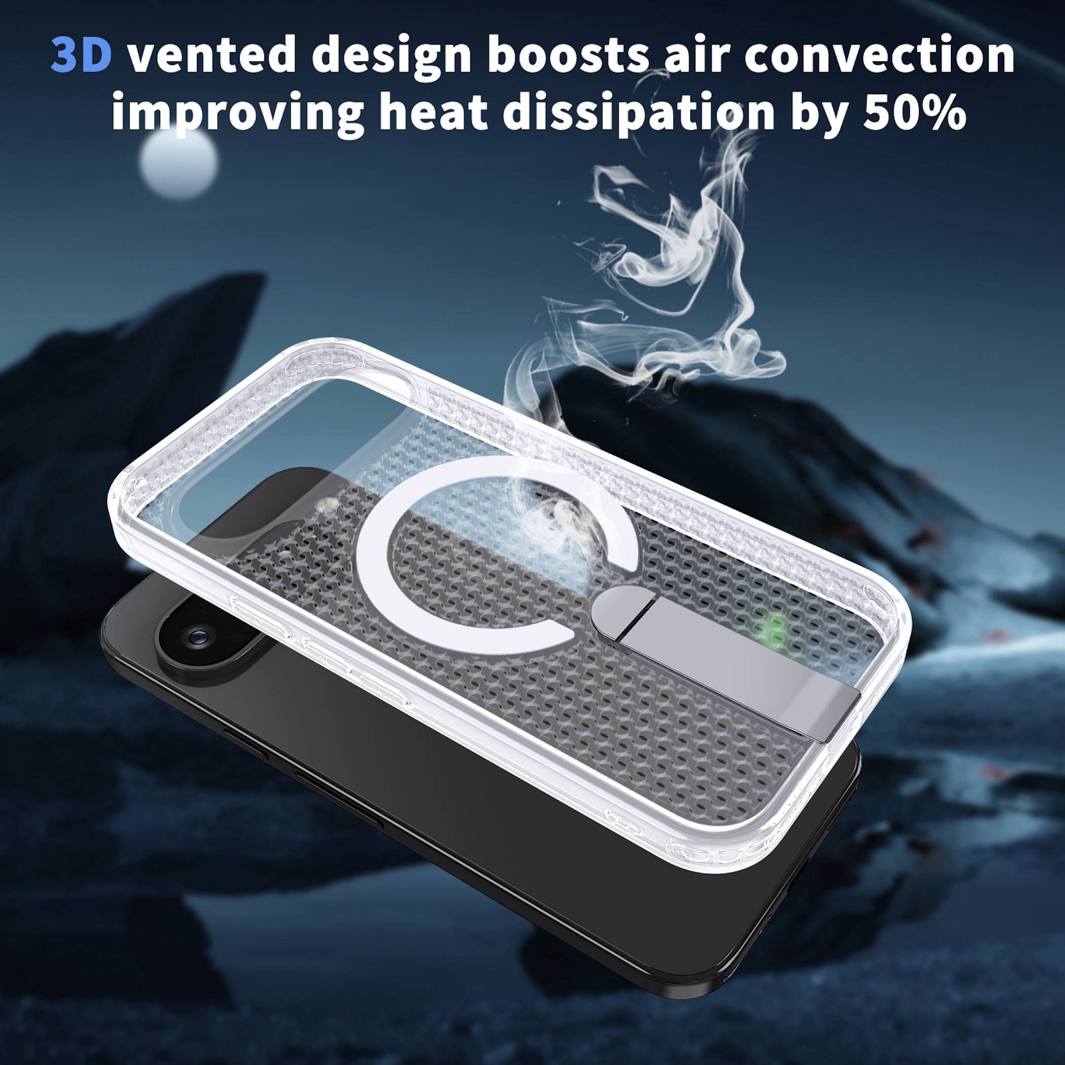 Handyhülle Magnetische Kickstand Silikon für Google Pixel 11 Pro XL TPU / PC-1