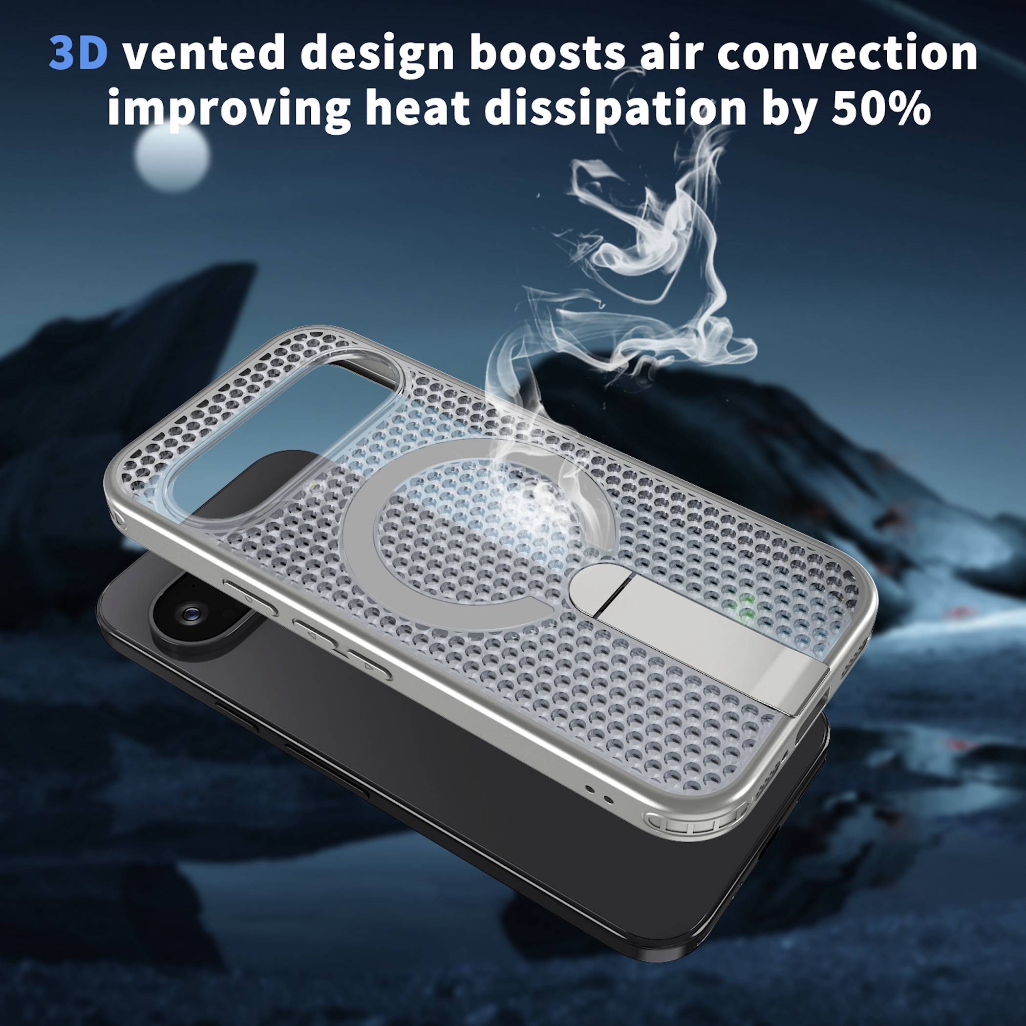 Handyhülle Magnetische Kickstand Silikon für Google Pixel 11 Pro XL TPU / PC-2