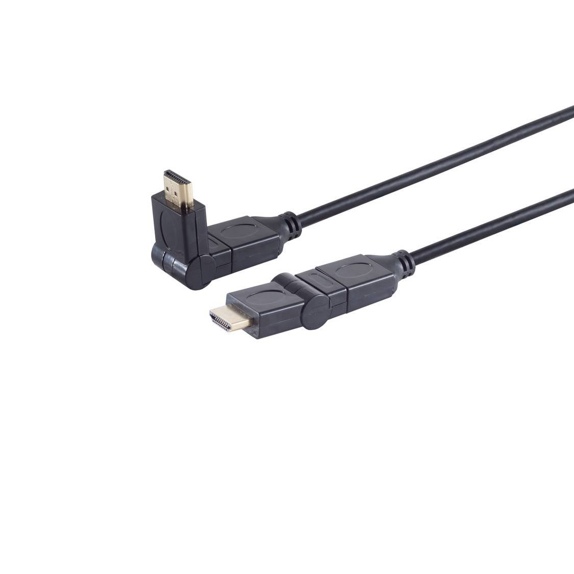 HDMI A-Stecker/HDMI A-Stecker winkelbar HEAC 0,5m-0