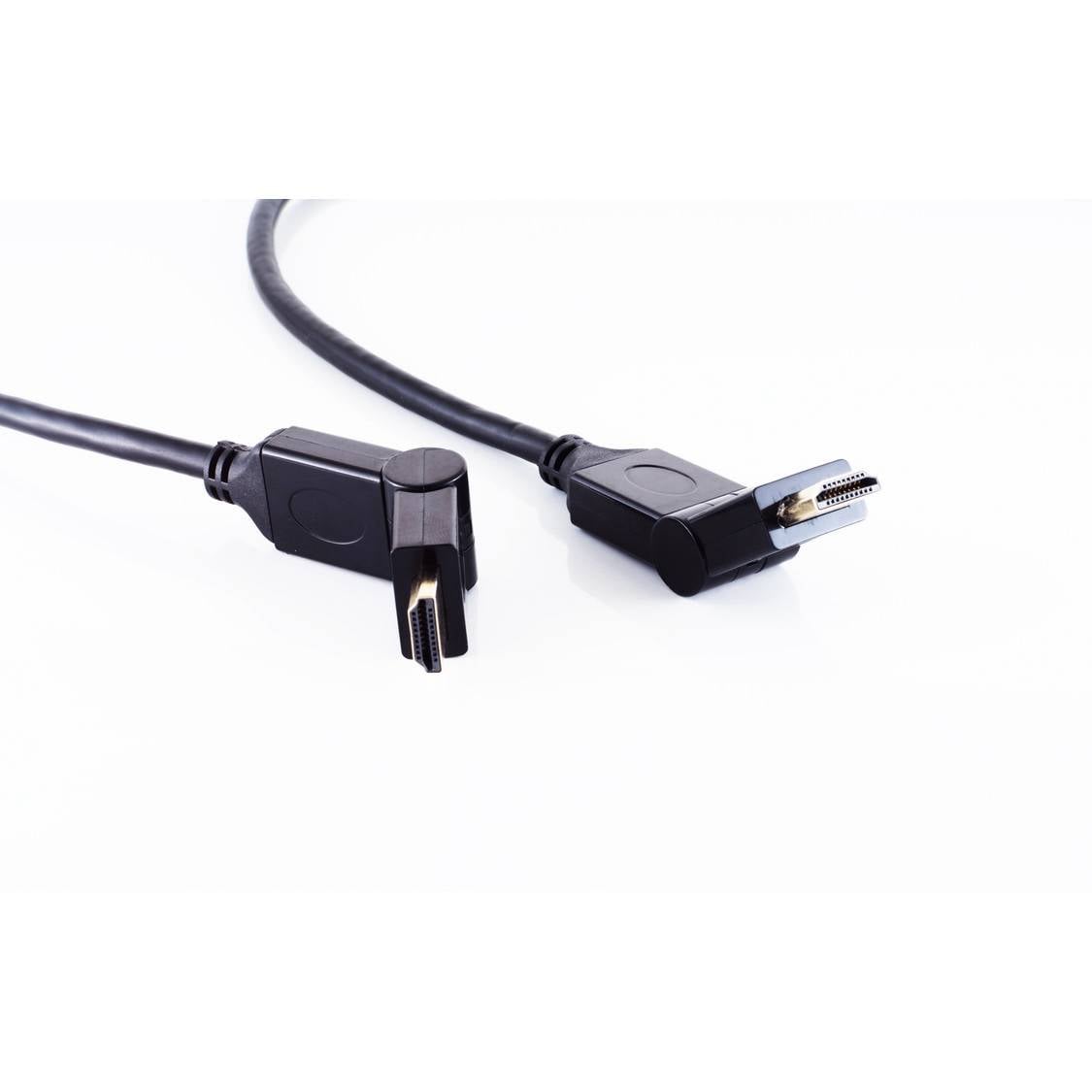 HDMI A-Stecker/HDMI A-Stecker winkelbar HEAC 0,5m-1