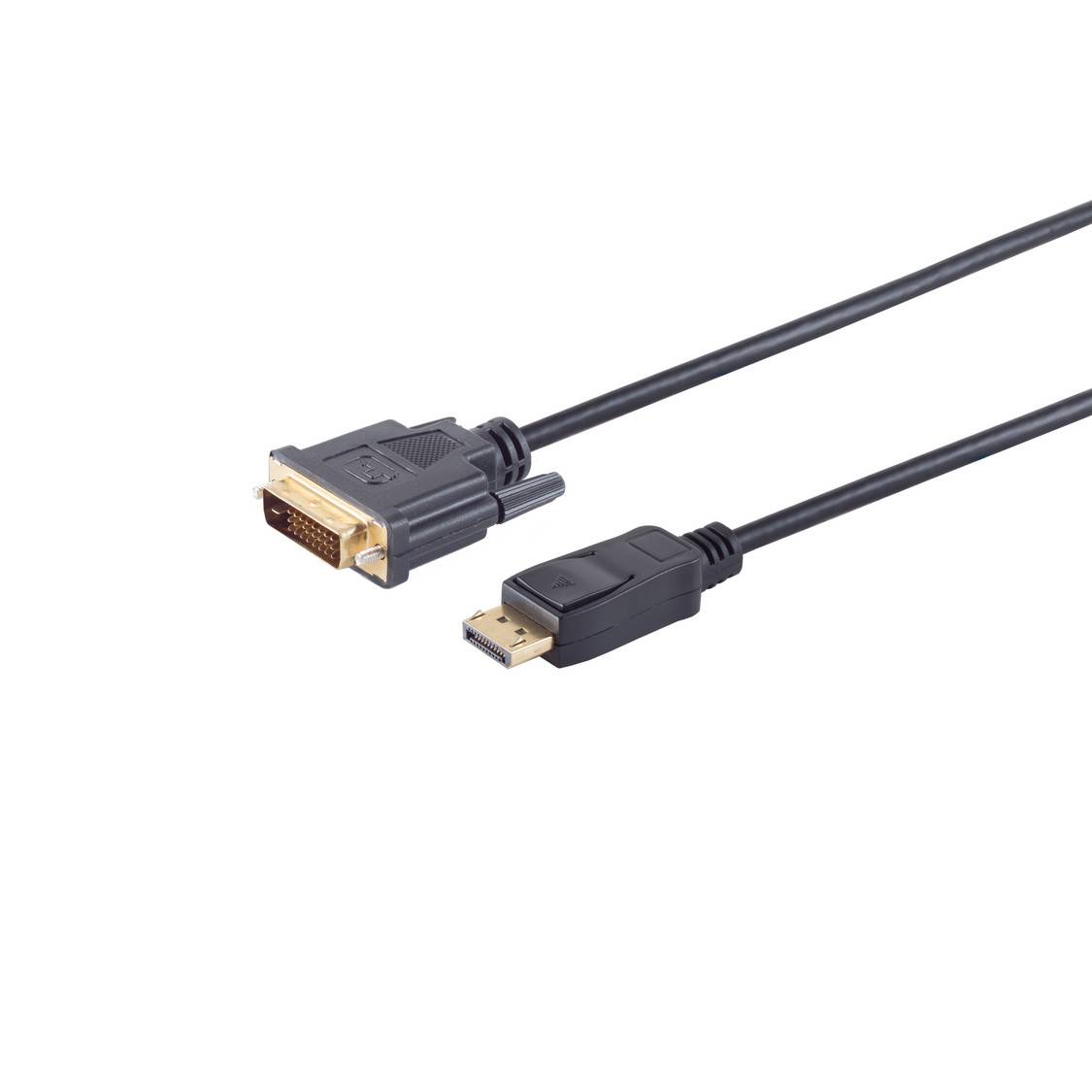 S/CONN DisplayPort auf DVI Adapterkabel DisplayPort-Stecker auf DVI-D-Stecker 24+1 vergoldet, 5m-0