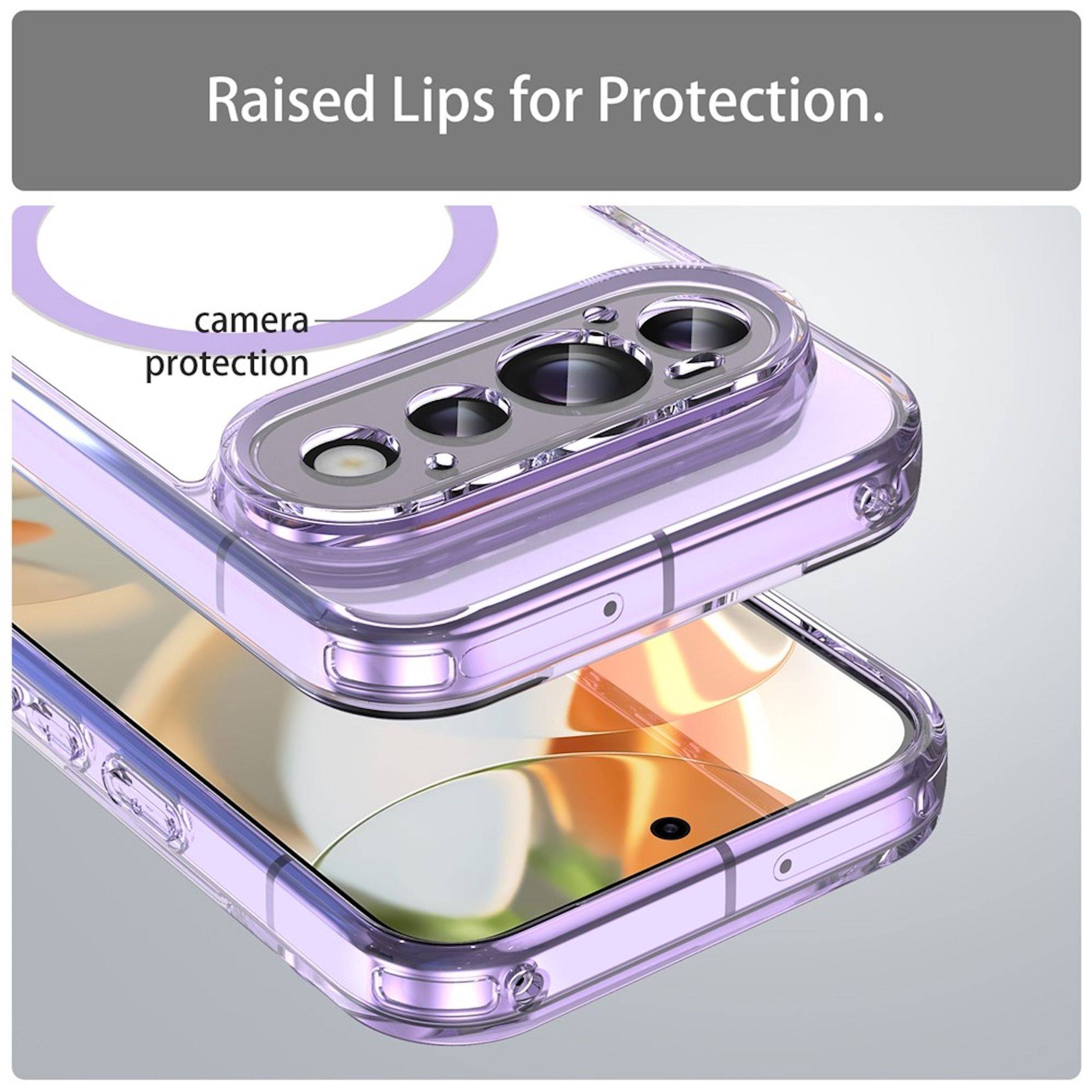 MagSafe Magnet Handyhülle für Google Pixel 11 Magnetring Kameraschutz Lila-4