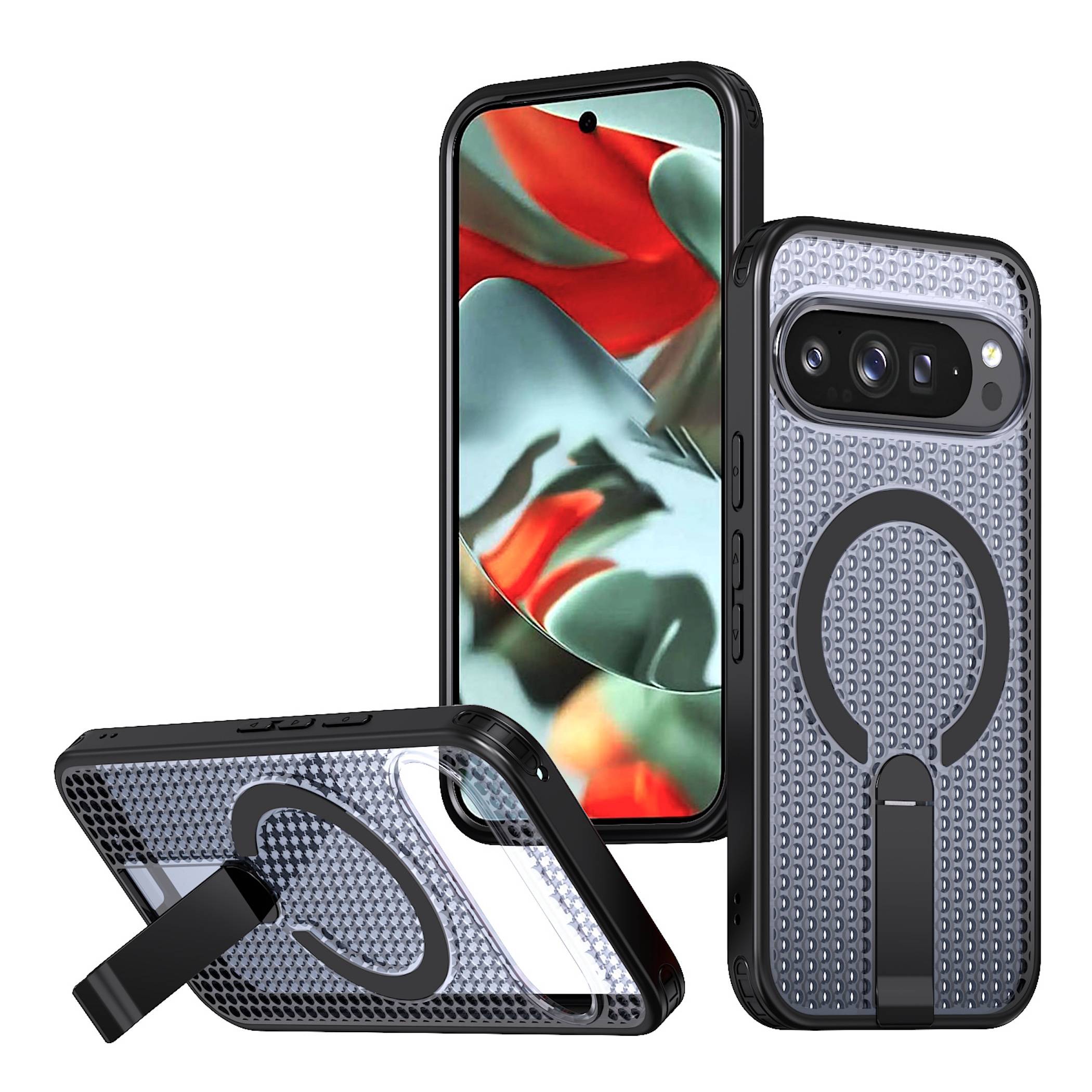 Handyhülle Magnetische Kickstand Silikon für Google Pixel 11 Pro XL TPU / PC-0