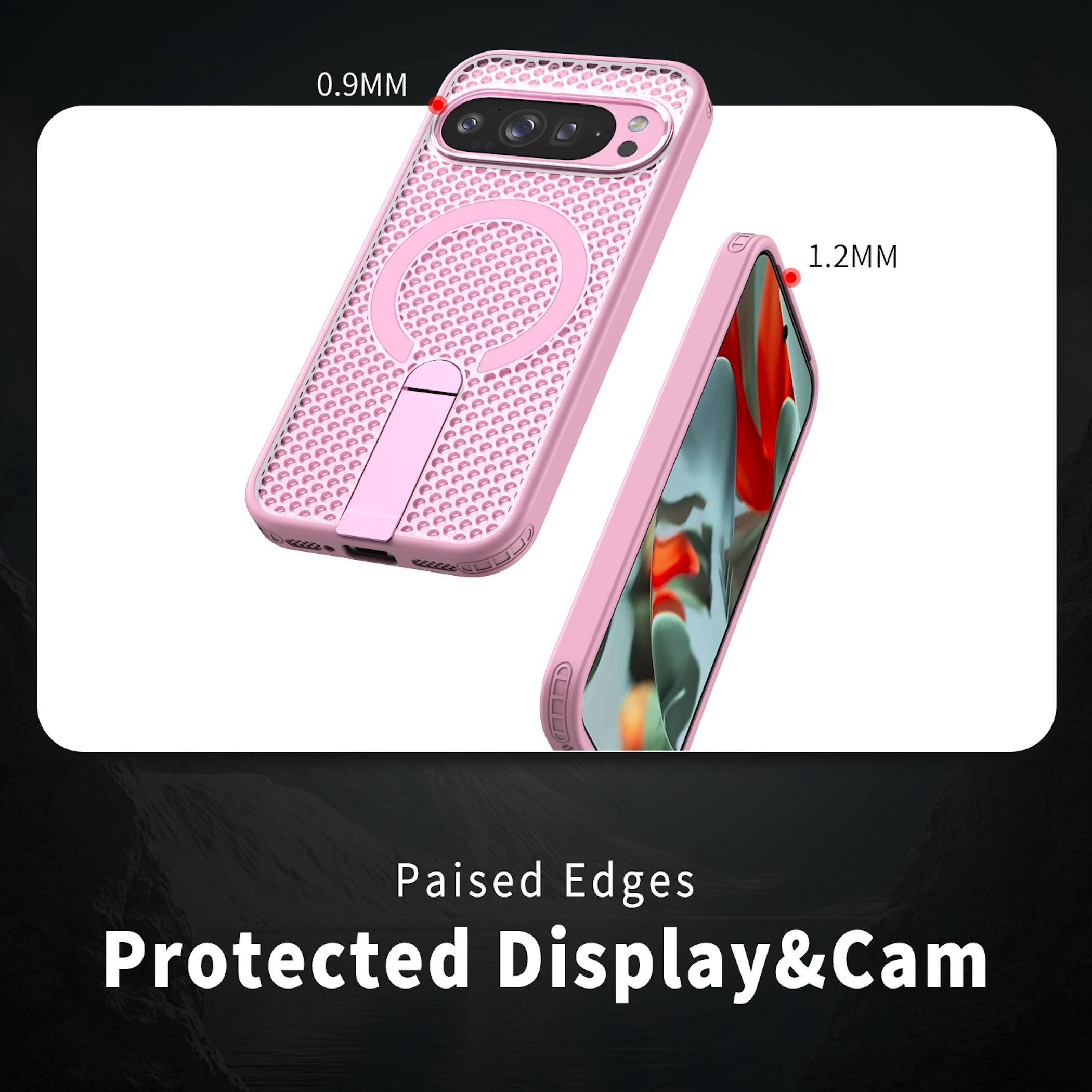 Handyhülle Magnetische Kickstand Silikon für Google Pixel 11 Pro XL TPU / PC-3