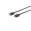S/CONN HDMI-Adapter HDMI-A-Stecker auf HDMI-A-Buchse 4K 60Hz HDR 3D vergoldet 0,5m