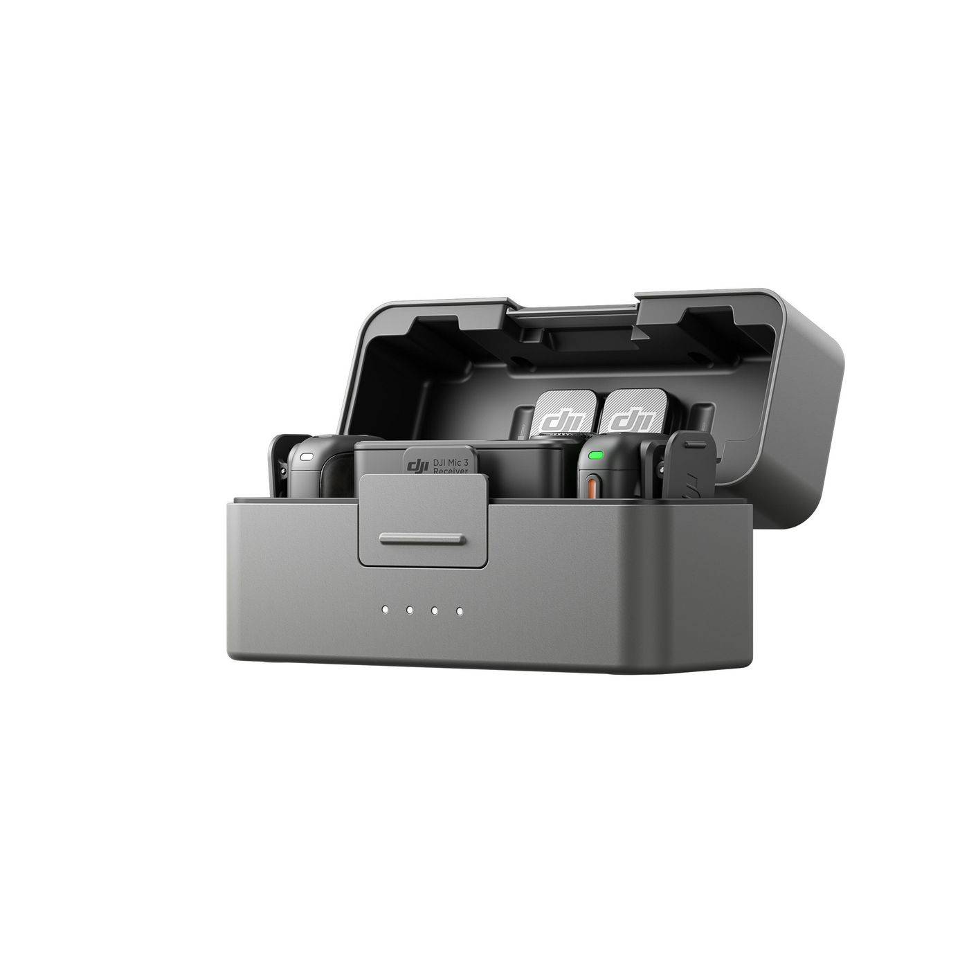 DJI Mic 3 (2TX+1 RX+Charging Case), Omnidirektional, 22 dB, Kamera-Montageaufnehmer, Akku, Taschensender, Schwarz-4