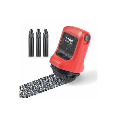 TRODAT ID Protector Tintenroller Inkl. 3 Nachfülltinten Schwarz, Feuerrot, Kissen Schwarz, Rot, 50 mm, 80 mm, 55,2 g-0