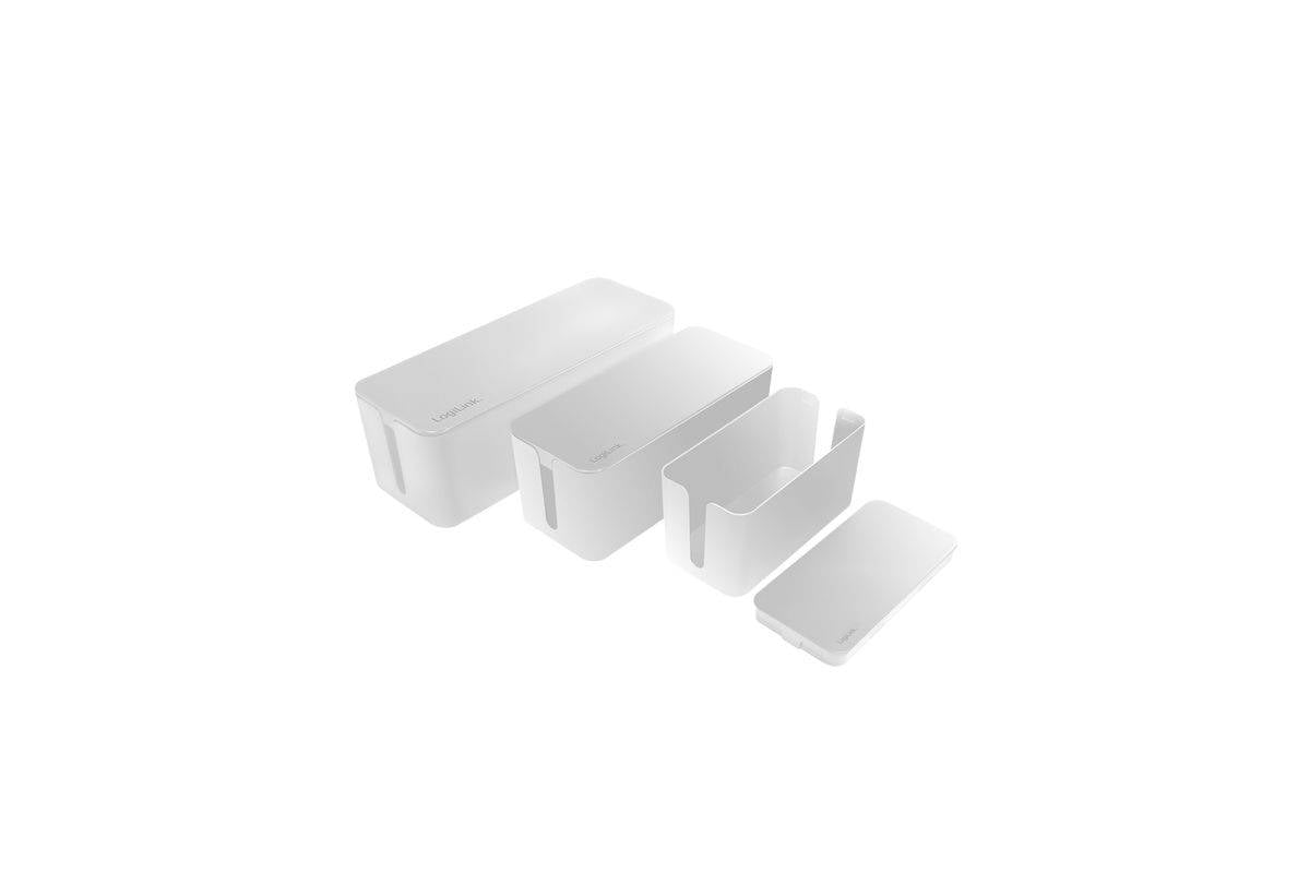 LogiLink Set Kabelmanagement-Box - weiß - Kabelbox-Set - 3 Größen - weiß-0