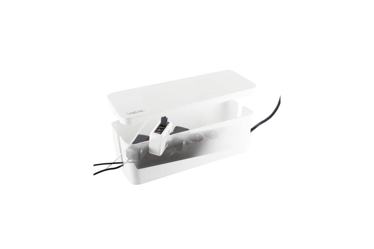 LogiLink Set Kabelmanagement-Box - weiß - Kabelbox-Set - 3 Größen - weiß-1