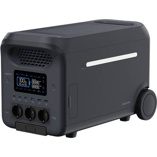 LogiLink Powerstation LiFePO4-Akku schwarz Tuya kompat