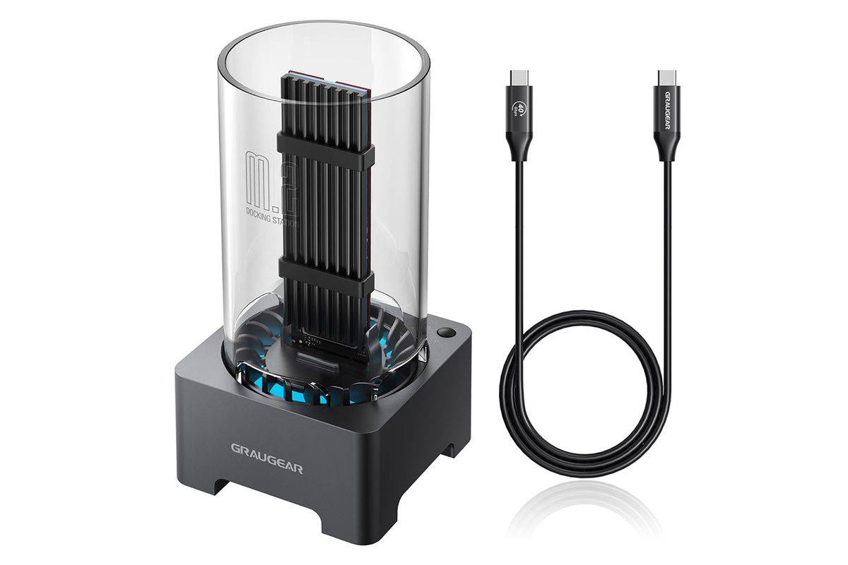 GRAUGEAR Docking Station USB 4.0 f. M.2 PCIe Gen4x4 NVMe SSD Multimedia-Technik Dockingstation-0
