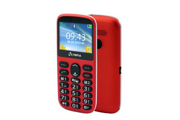 Olympia Mobiltelefon Sun Großtasten rot - Mobiltelefon - 5,87 cm