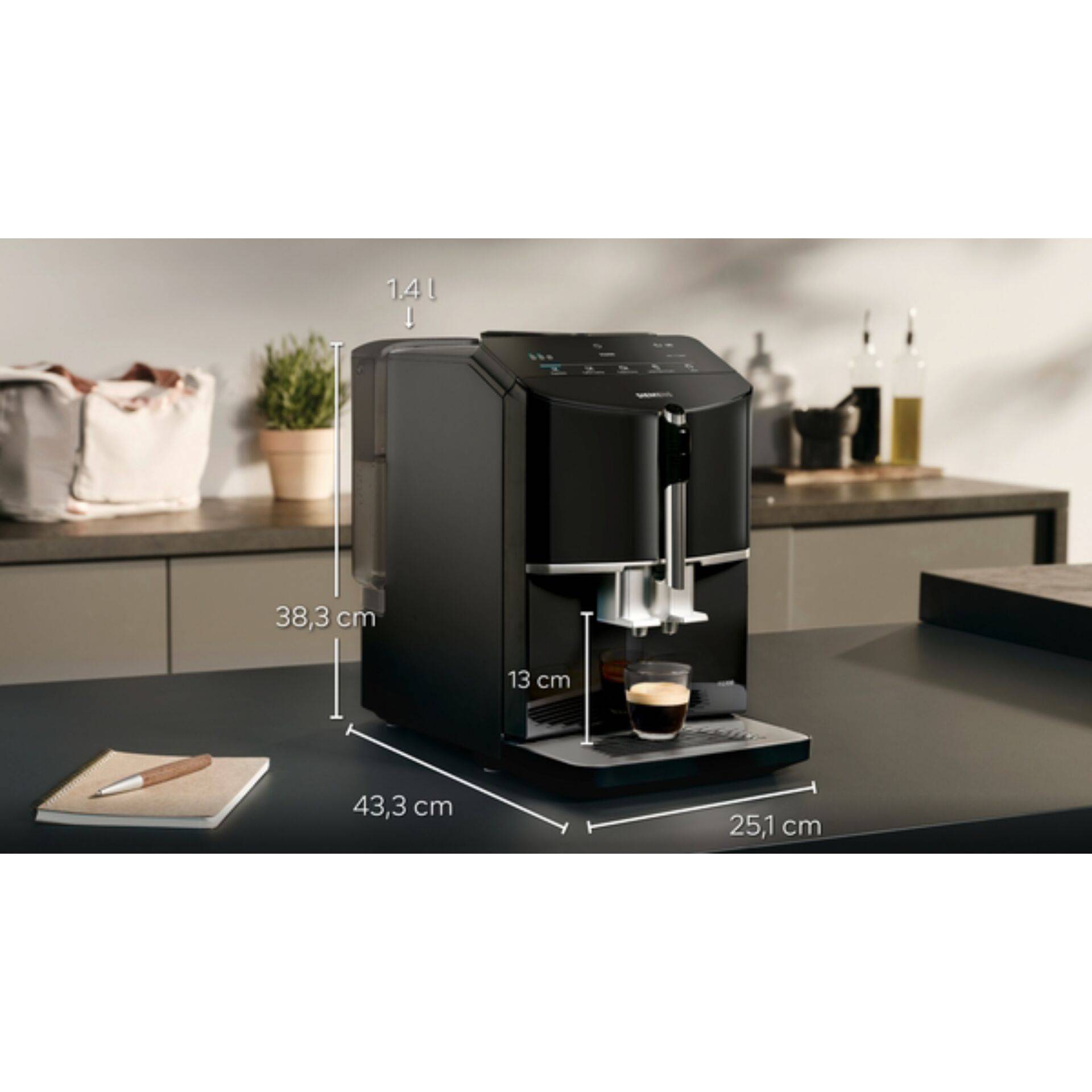Siemens EQ.300 TF301E19 - Automatische Kaffeemaschine mit Milchaufschäumer-2