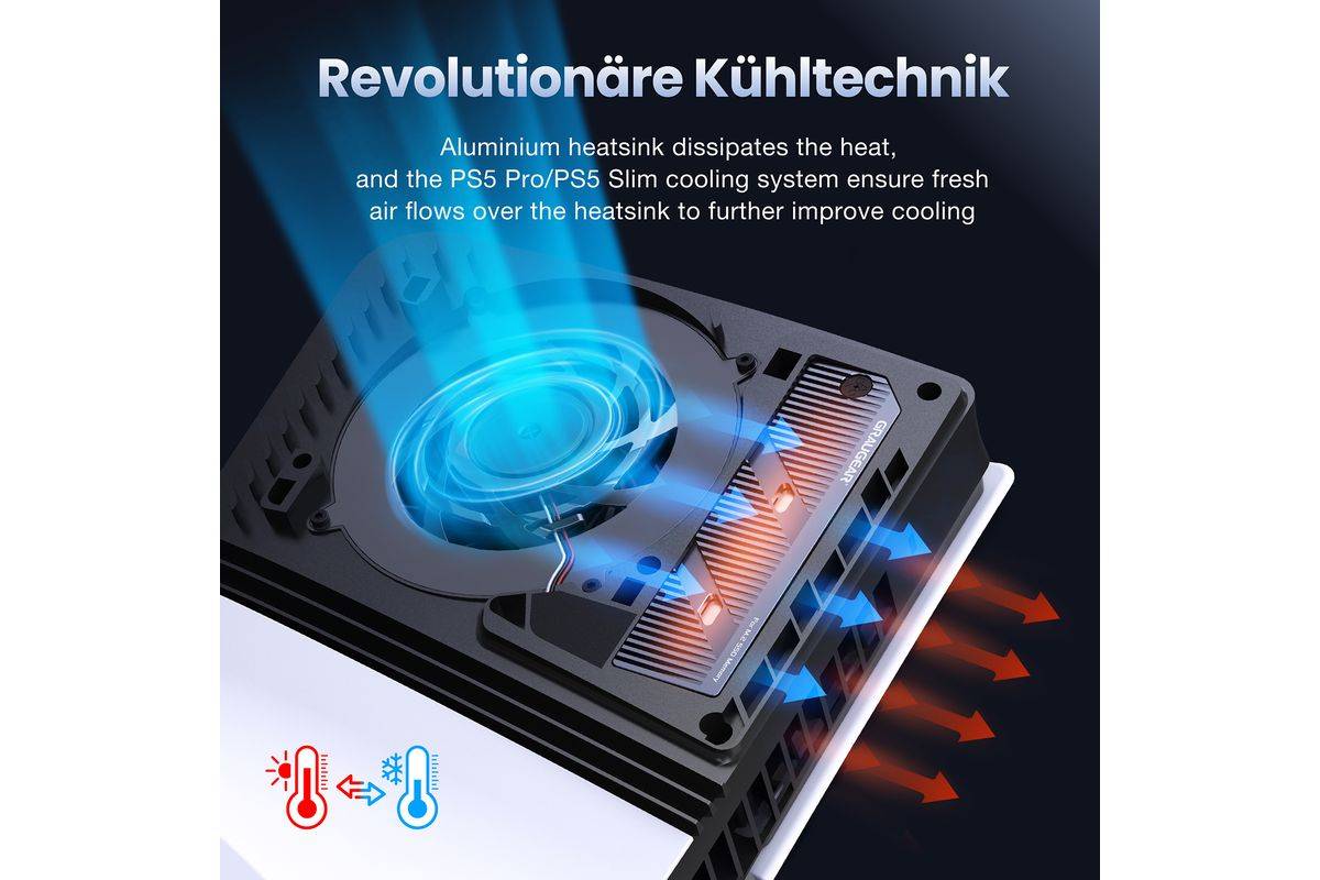 GrauGear Kühlkoerper SSD M.2NVMe PS5 Slim&Pro Speichererweit.-2