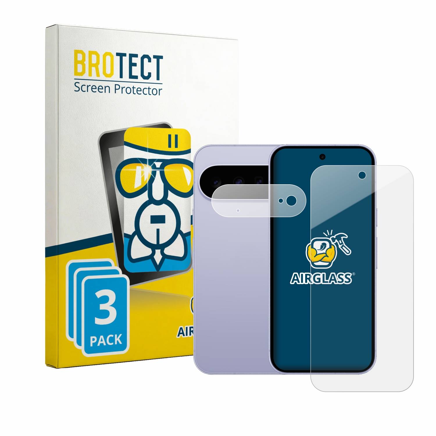 3x BROTECT Schutzglas für Google Pixel 11 (Display+Kamera) Schutzfolie Panzer Folie Glas Display Schutz klar-0