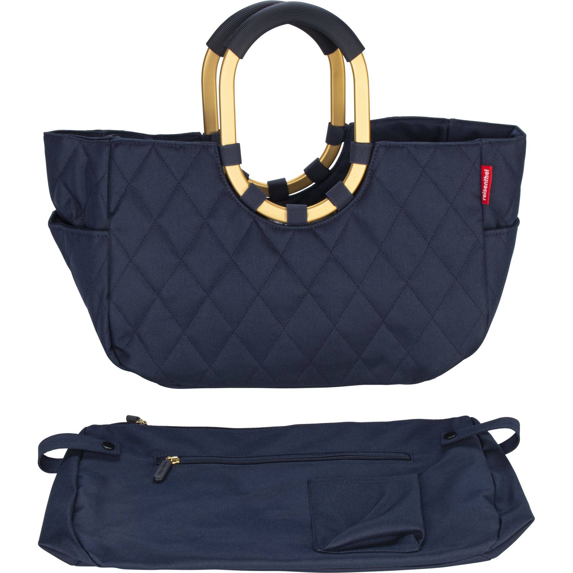 REISENTHEL - Einkaufskorb loopshopper M Frame Rhombus midnight gold-2