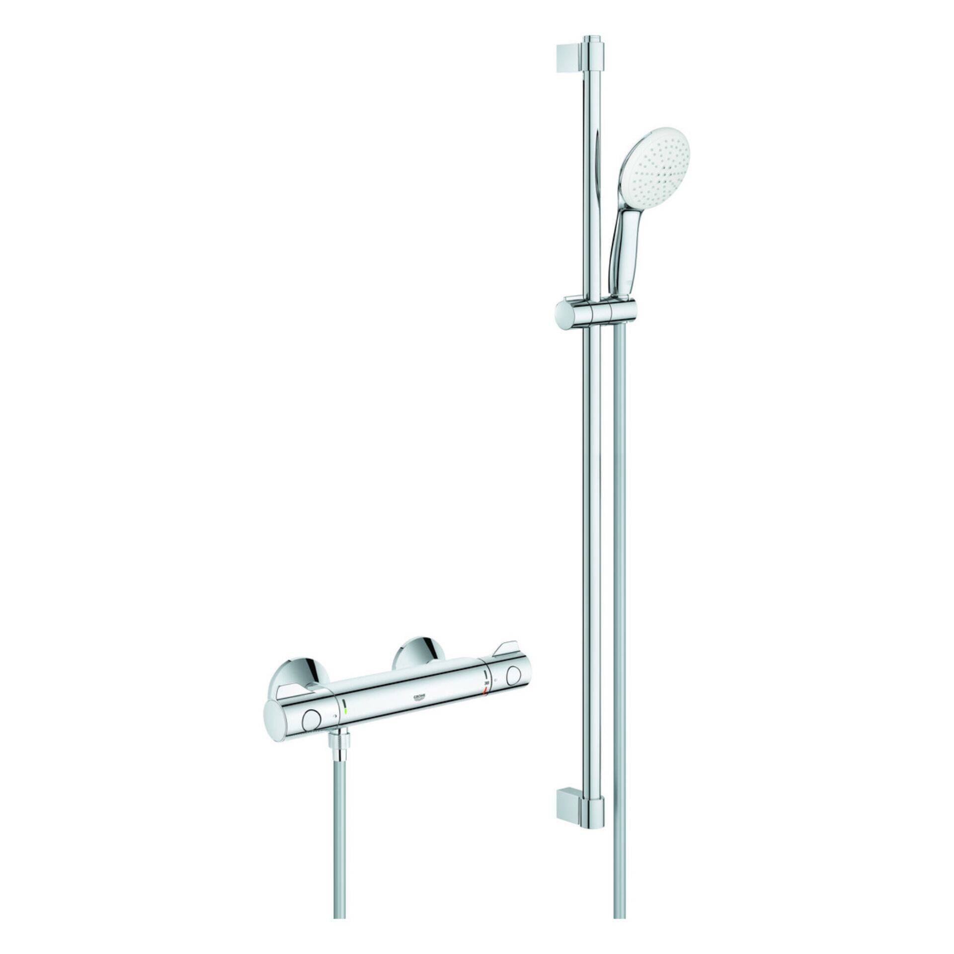 GROHE 34566002 Thermostat-Brausebatterie Grohtherm 800 Wandmontage chrom chrom-0