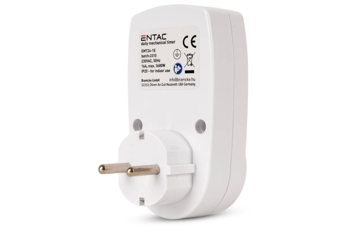 Entac Mechanischer Timer Mini 24 Stunden 24 Programme Multimedia-Technik Zeitschaltuhren-3