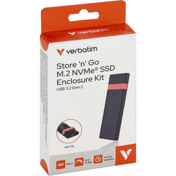 Verbatim USB3.2 Gen2 Store ´n´ Go M.2 NVMe SSD Enclosure Kit Multimedia-Technik Externe Gehäuse