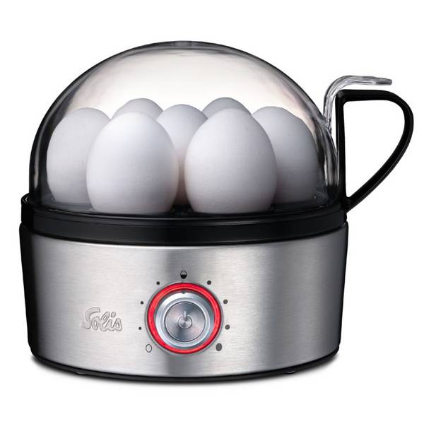Solis Egg Boiler & More 8272, 7 Eier, Metall, Schwarz, Grau, 400 W, 170 mm, 170 mm