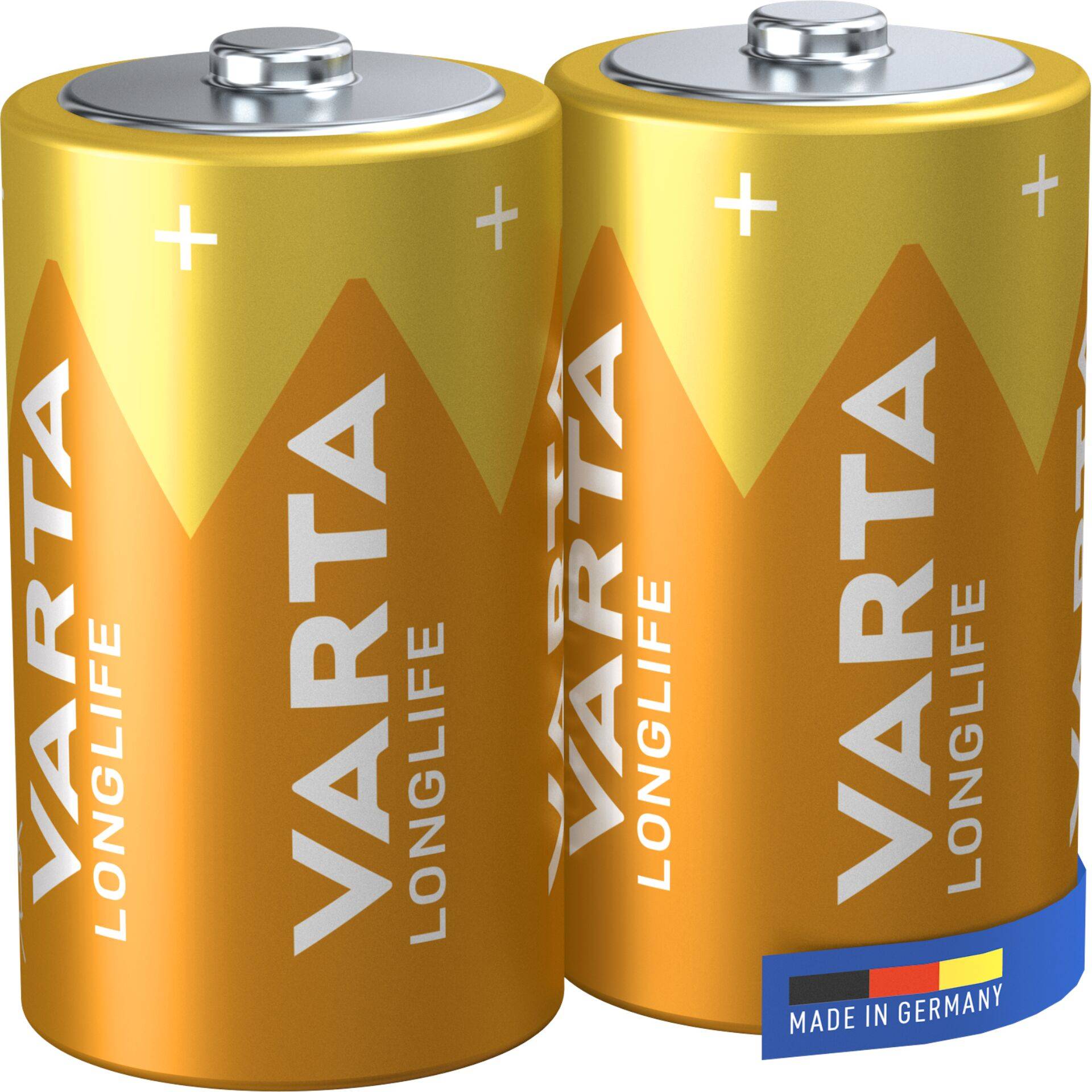 Varta Batterie Alkaline, Mono, D, LR20, 1.5V Longlife, Retail Blister (2-Pack)-1