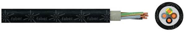 FABE N2XH-J 05X25 SW Halogenfreie Sicherheitskabel N2XH-J 05 B2ca, s1b, d1, a1