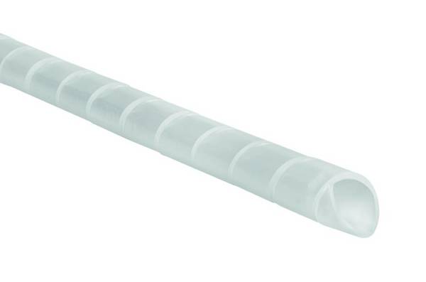 HellermannTyton SBPE4D Spiral-Kabelumwicklung / 5 mm Polyethylen Weiß, für Kabel-Ø 4 mm bis 20 mm, Länge 5 m