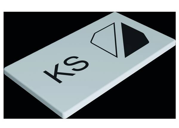 MUPS 86361016 KS 15/67 Kennzeichenschild, weiß ähnlich RAL 9016