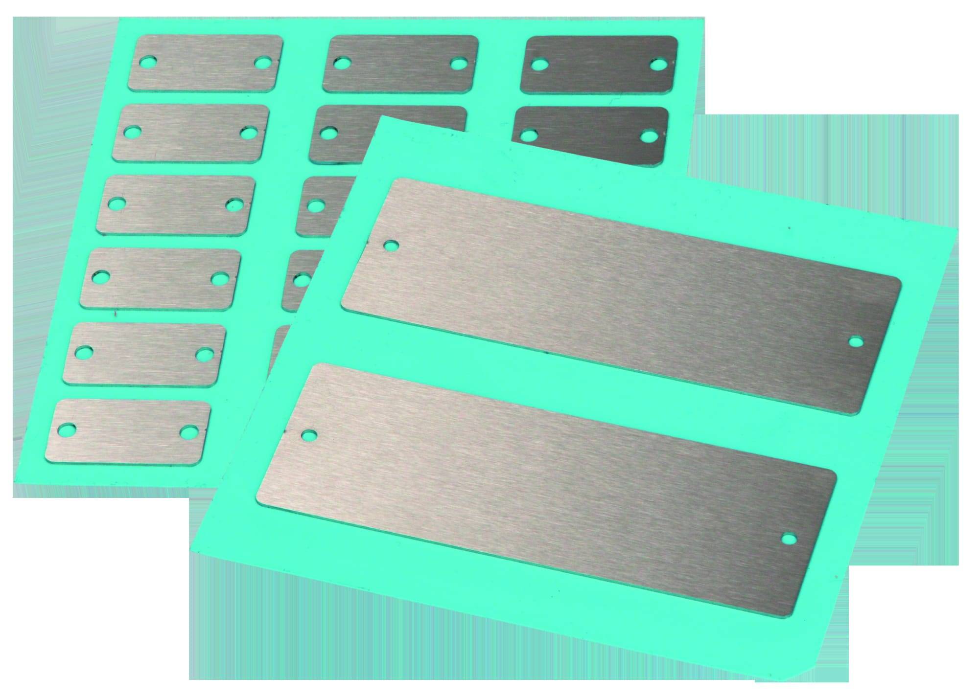 MUPS 8610340017 LES 85x25 V4A silber, haftend, 2x2,0mm, Stärke 0,8mm-0