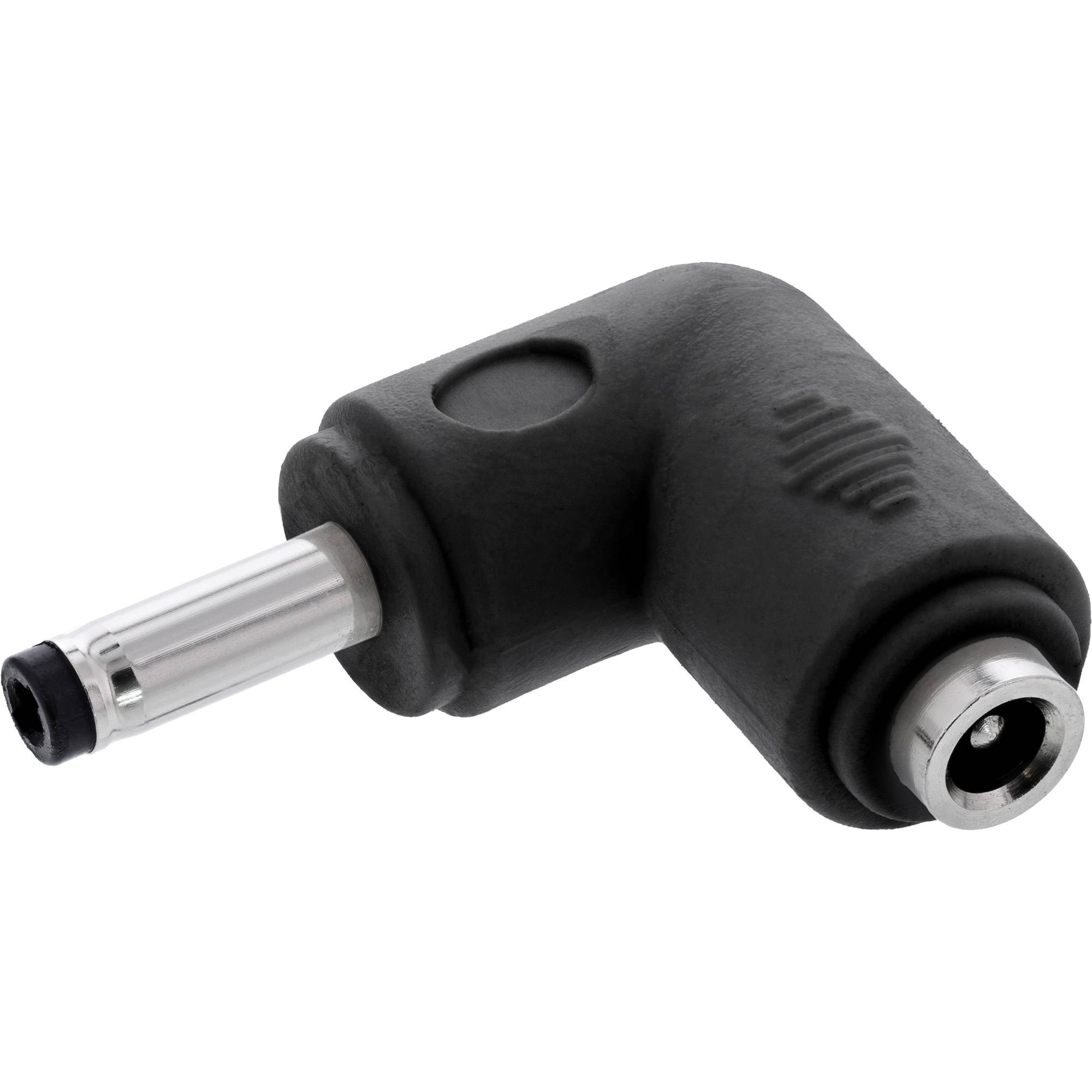 InLine® DC Adapter, 4,0 x 1,7 mm, Stecker/Buchse, gewinkelt, schwarz-0