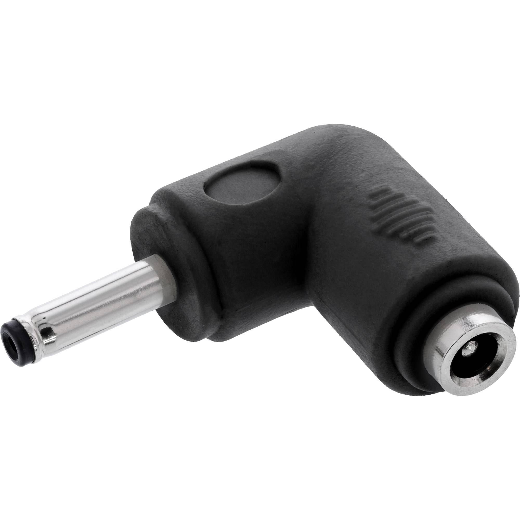 InLine® DC Adapter, 3,5 x 1,35 mm, Stecker/Buchse, gewinkelt, schwarz-0