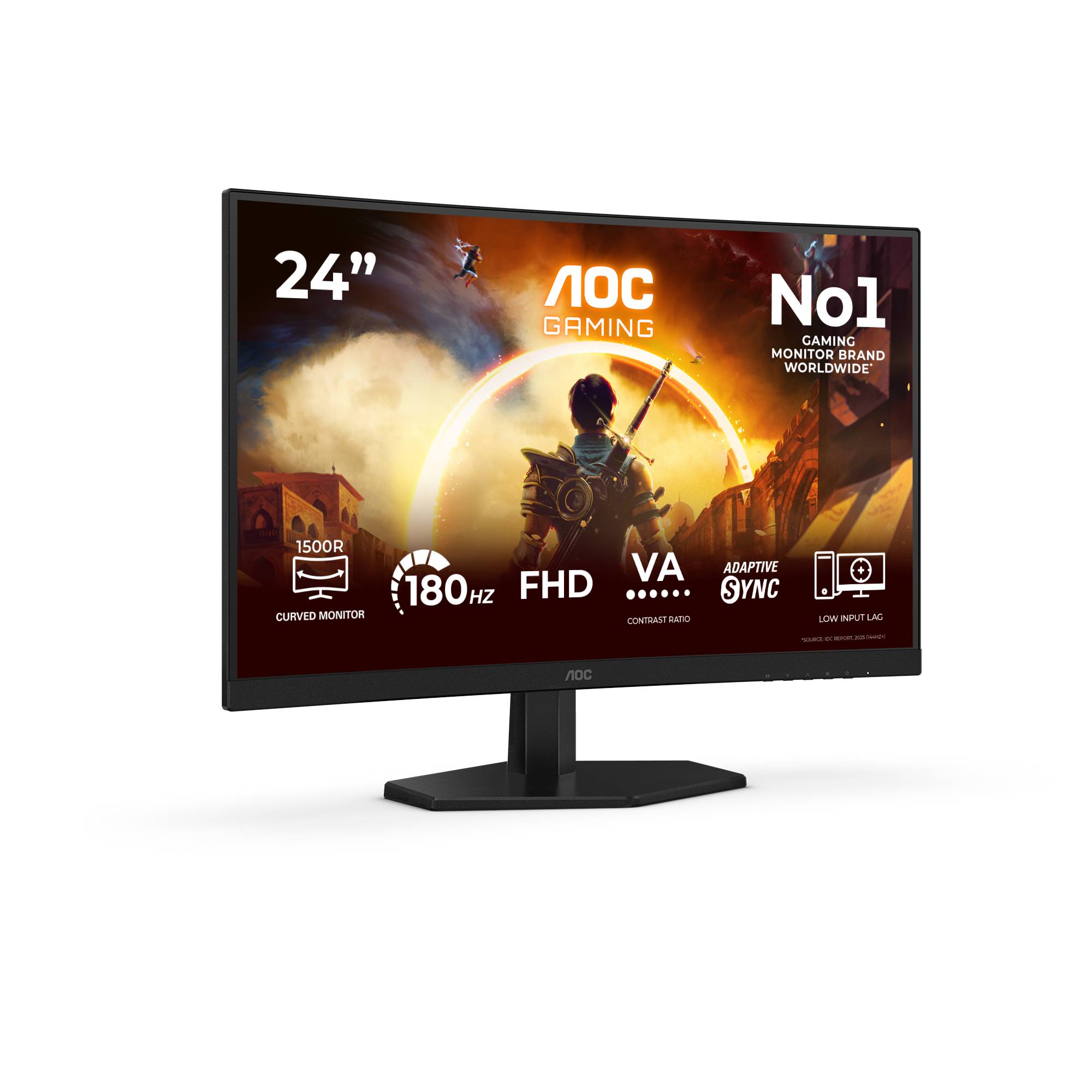 AOC Gaming C24G42FE LED-Monitor Gaming Curved 61 cm 24 Zoll 23.6 Zoll sichtbar 1920 x 1080 Full HD 1080p @ 180 Hz Fast-1