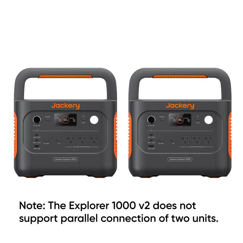 Jackery Explorer 1000V2, AC, Zigarettenanzünder, Solar, 1070 Wh, 1500 W, 3000 W, 12 V, 18 W-1