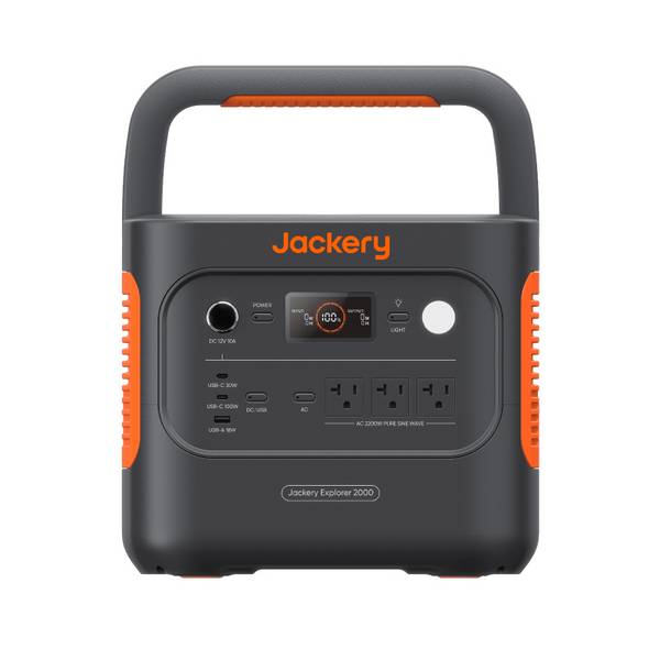 Jackery Explorer 2000 v2, AC, Solar, 2042 Wh, 2200 W, DC 12, AC 230, USB A 5, 230 V, 1,75 h