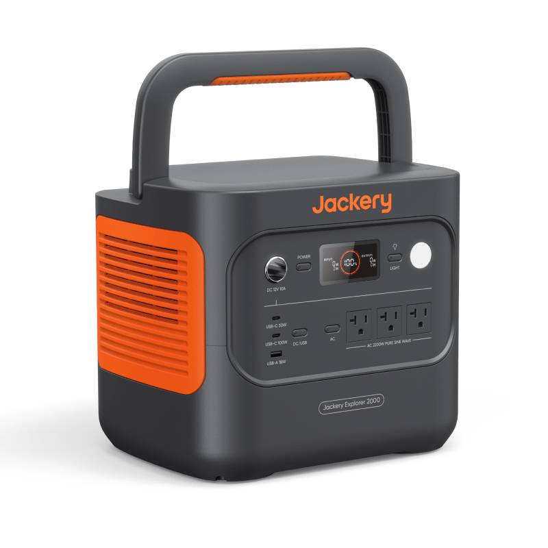 Jackery Explorer 2000 v2, AC, Solar, 2042 Wh, 2200 W, DC 12, AC 230, USB A 5, 230 V, 1,75 h-1
