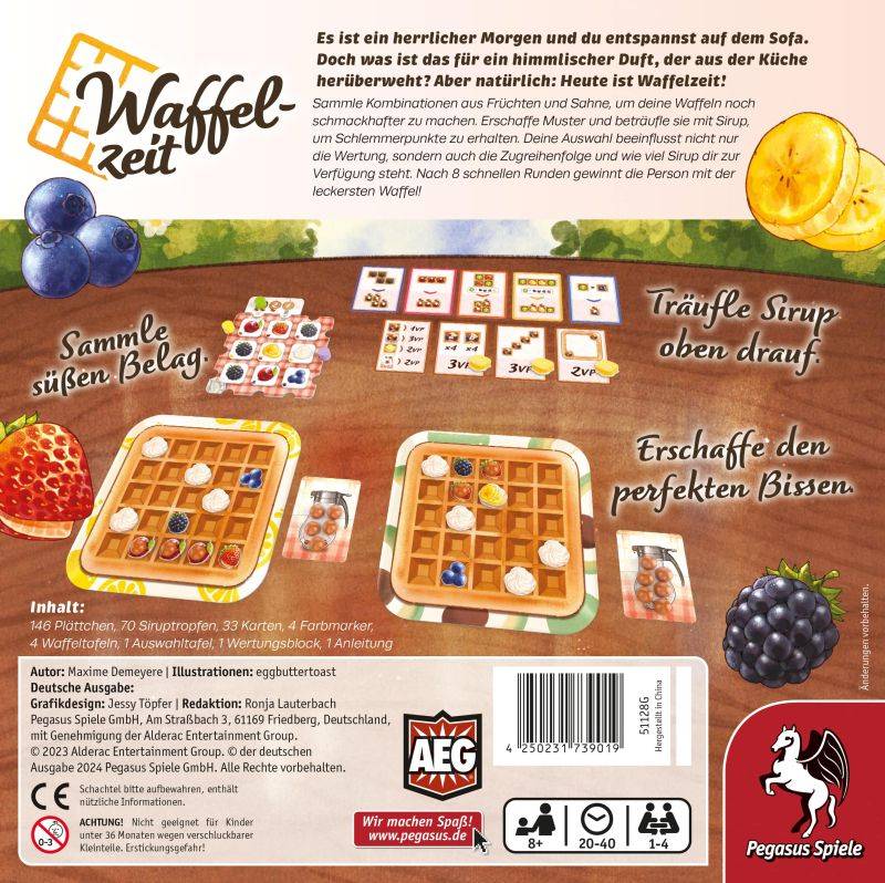 Pegasus Spiele Pegasus Waffelzeit, Brettspiel, Kochen, 8 Jahr(e), 20 min, 40 min, Familienspiel-2