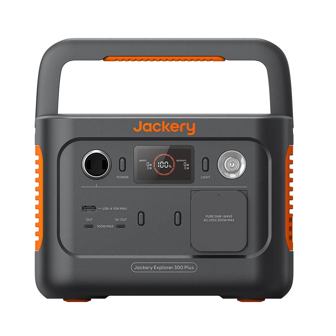 Jackery JE-300B, AC, Zigarettenanzünder, Solar, 288 Wh, Power Delivery, 300 W, Reiner Sinus, 600 W-0