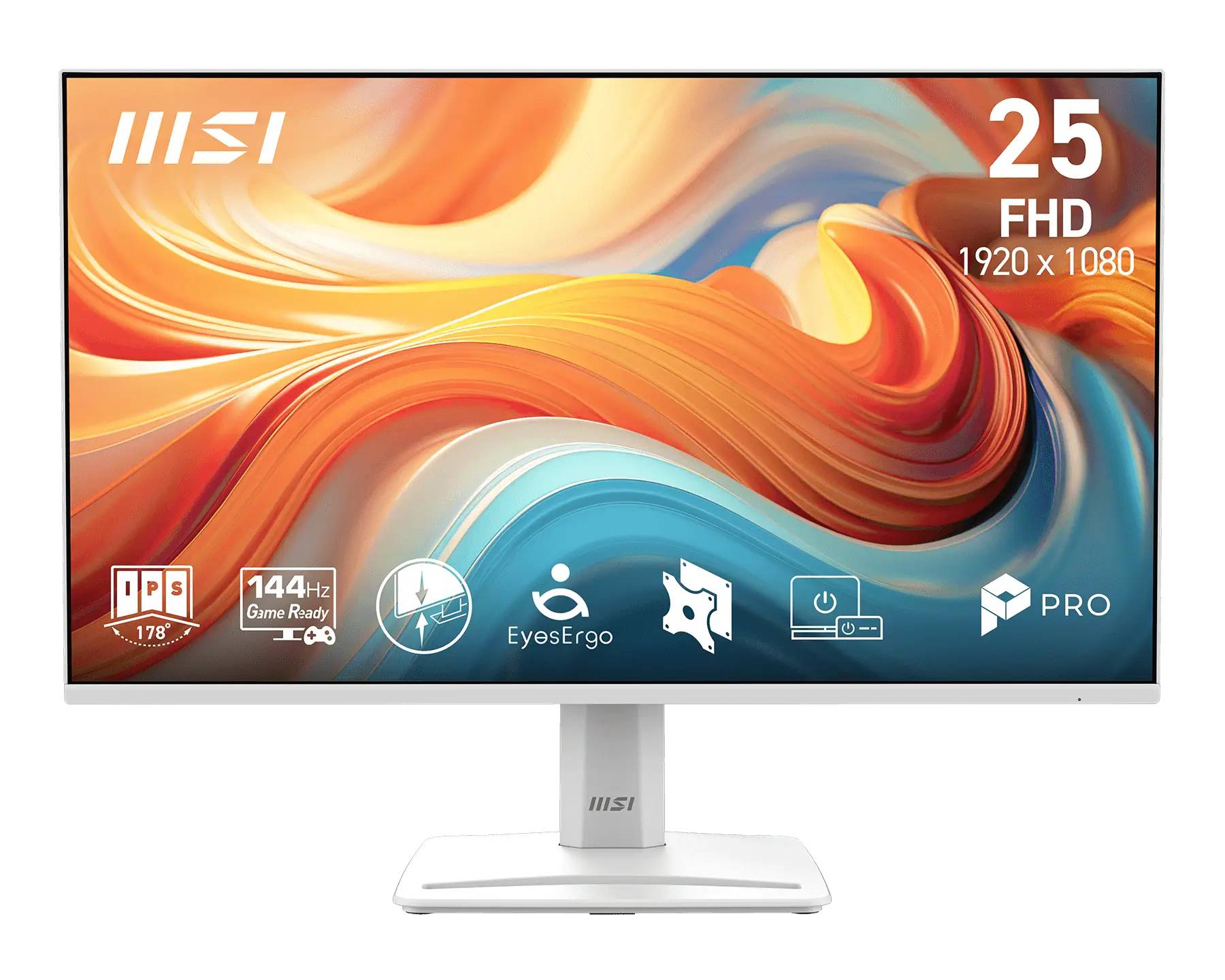 MSI Pro MP251W E14A, 62,2 cm (24.5"), 1920 x 1080 Pixel, Full HD, LED, 4 ms, Weiß-0