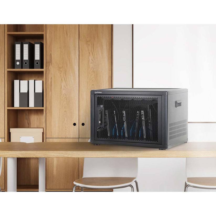MANHATTAN 12-Port USB-C Desktop Ladeschrank 65W pro Port Multimedia-Technik Ladegerät-1