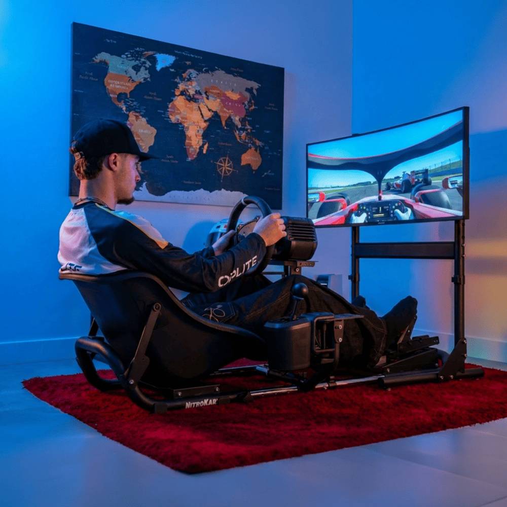 OPLITE Games OPLite Monitor Stand Nitrokart V2 weiß OP-NK2-MSW-4