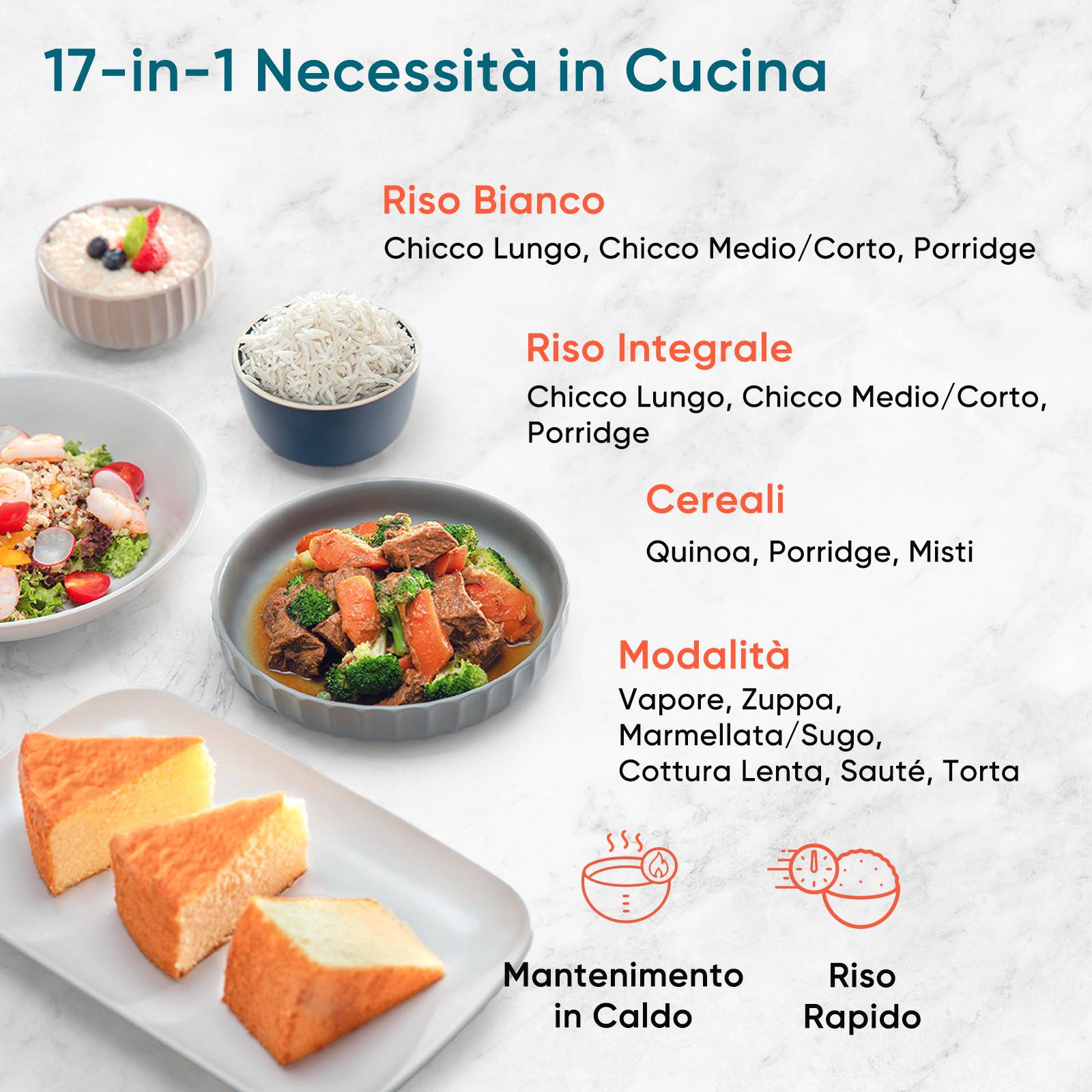Cosori Multi-Cooker Chef Edition, Schwarz, Silber, 5 l, LED, Berührung, 1 h, 970 W-2