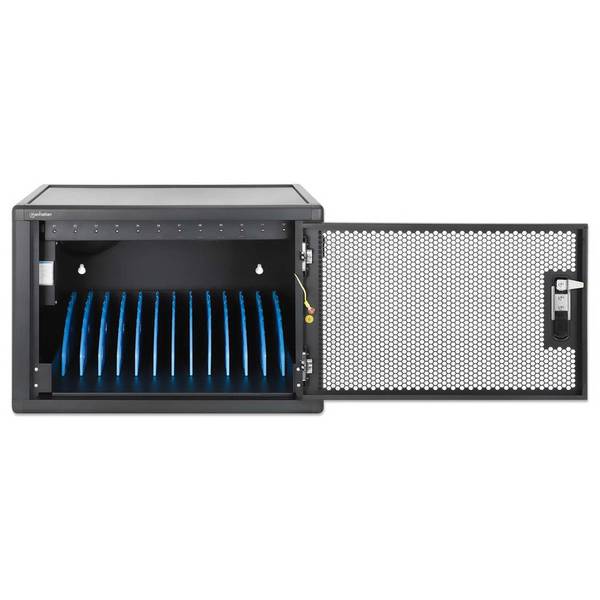 MANHATTAN 12-Port USB-C Desktop Ladeschrank 65W pro Port Multimedia-Technik Ladegerät