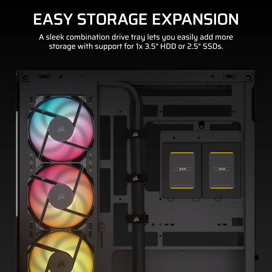 Corsair 2800X RS-R ARGB Micro-ATX Gehäuse Schwarz - Midi/Minitower - ATX - Midi/Minitower - ATX-3