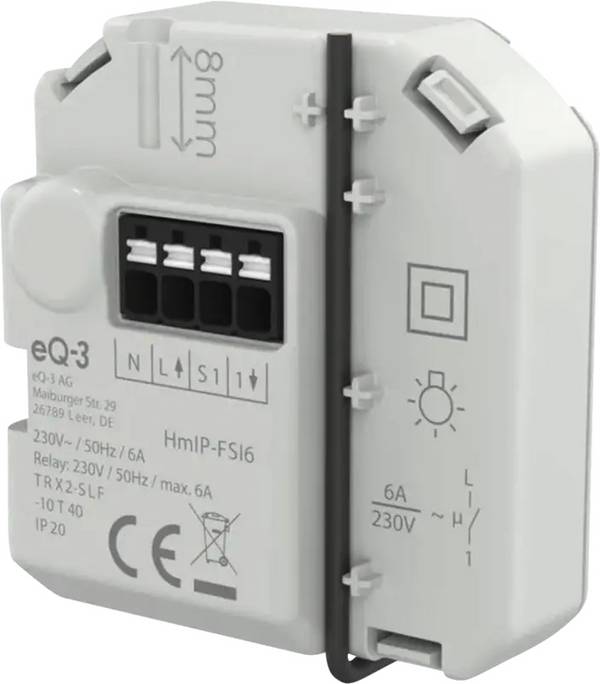 eQ-3 AG Homematic IP Schaltaktor mit Tastereingang– Unterputz