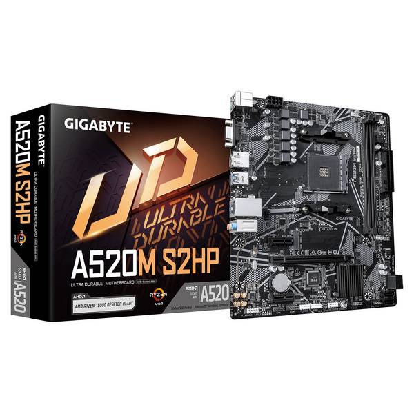 Gigabyte A520M S2HP uATX AM4 A520 - Mainboard - AMD Sockel AM4 (Ryzen)